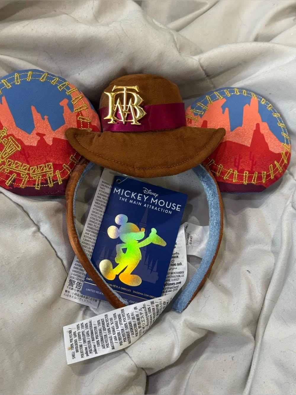 NWT Disneyland resort Big Thunder Mountain plush Mickey ears